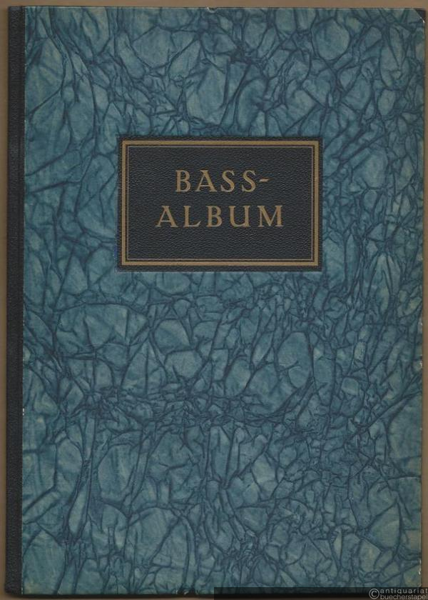  - Bass-Album. 16 Gesänge von Mozart, Händel, Zelter, Loewe, Schumann, Weber, Nicolai, Flotow, Lortzing, Gretscher, [C. G. u. F. A. ] Reissiger, [Johann Ignaz Ludwig] Fischer und [Carl] Binder für tiefe Baßstimme mit Klavierbegleitung (= Edition Steingräber [44]).