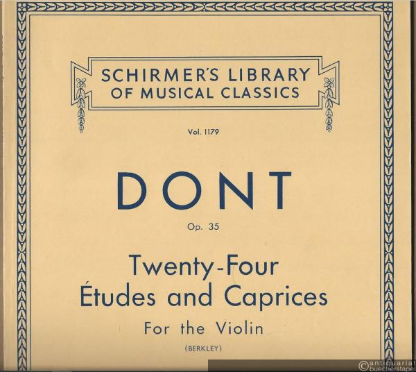  - Twenty-four Etudes and Caprices for the Violin, Op. 35 (= Schirmer's Library of Musical Classics, Vol. 1179).