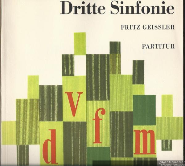  - Dritte Sinfonie (= DVfM 1634). Partitur.