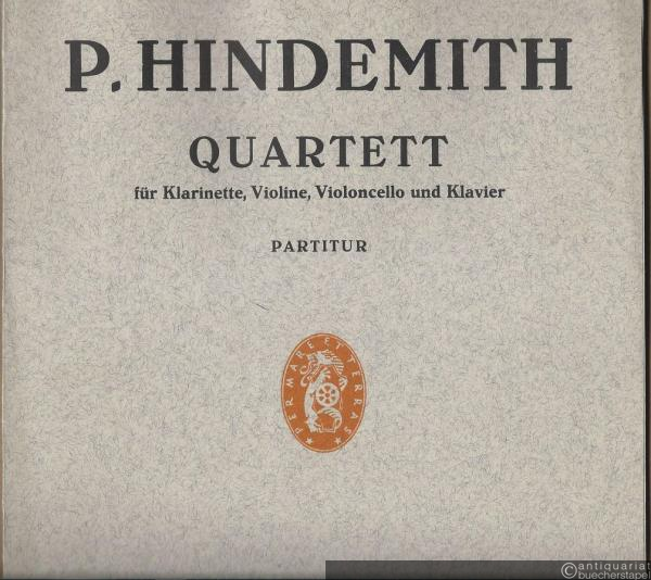 - Quartett für Klarinette, Violine, Violoncello und Klavier (1938) (= Edition Schott, Nr. 3179). Partitur.