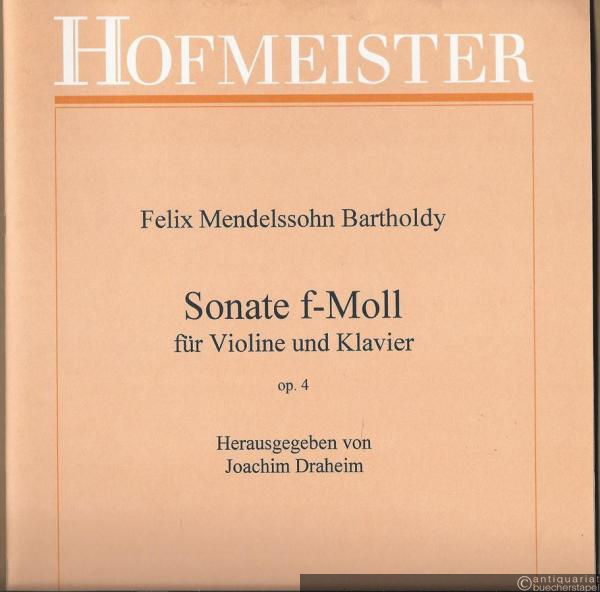  - Sonate f-Moll für Violine und Klavier Op. 4 (= FH 2540).
