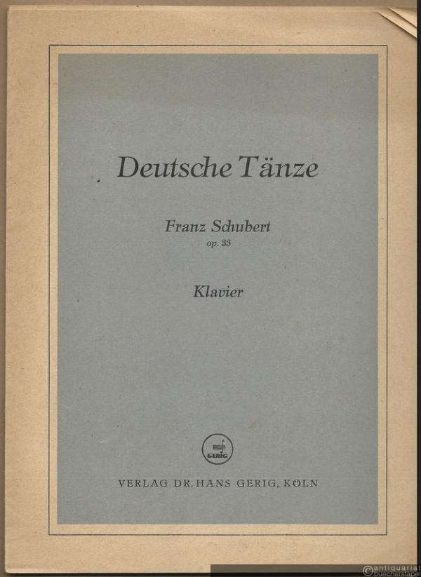  - Deutsche Tänze, Op. 33. Klavier.