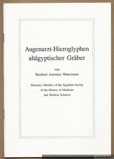  - Augenarzt-Hieroglyphen altägyptischer Gräber.