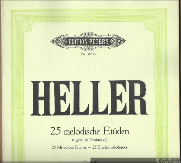  - 25 melodische Etüden (zugleich als Pedalstudien), Opus 45 / 25 Melodious Studies / 25 Etudes melodiques (= Edition Peters, Nr. 3561a).