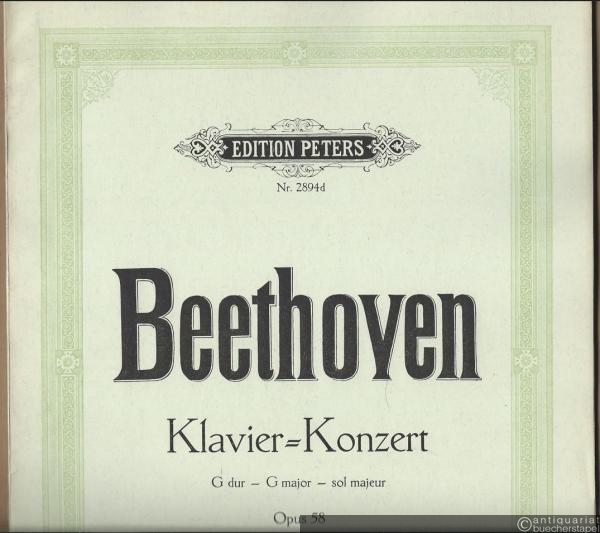  - Konzert für Klavier und Orchester G-Dur, Opus 58 (= Edition Peters, Nr. 2894d).