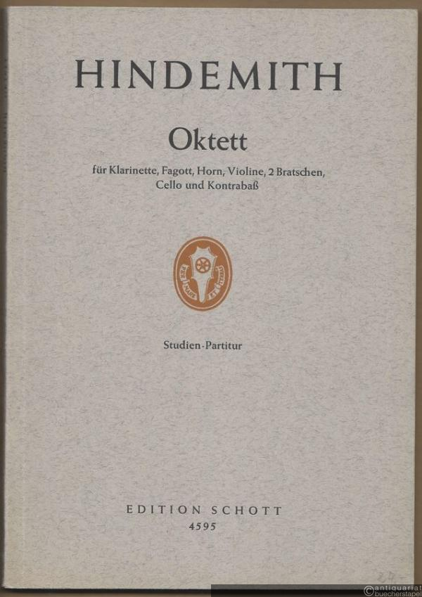  - Oktett für Klarinette, Fagott, Horn, Violine, 2 Bratschen, Cello und Kontrabaß (1957/58) (= Edition Schott, No. 4595). Studien-Partitur.