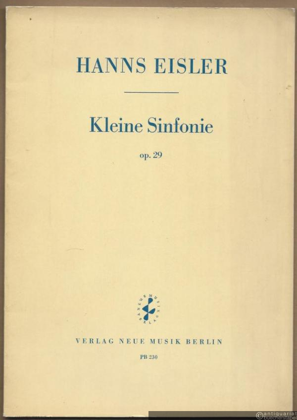  - Kleine Sinfonie, Op. 29 (PB 230). Partitur.