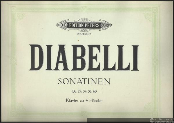  - Sonatinen für Klavier zu 4 Händen, Op. 24, 54, 58, 60 (= Edition Peters, Nr. 2440a).