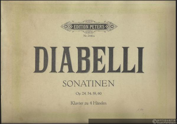  - Sonatinen für Klavier zu 4 Händen, Op. 24, 54, 58, 60 (= Edition Peters, Nr. 2440a).