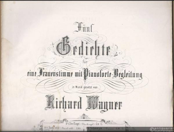  - Stehe still! (Stand still!) (= Fünf Gedichte für eine Frauenstimme mit Pianoforte-Begleitung in Musik gesetzt von Richard Wagner, No. 2). Ausgabe für eine tiefere Stimme.