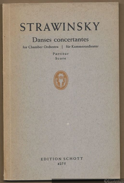  - Danses concertantes for chamber orchestra / für Kammerorchester (1941-42) (= Edition Schott, Nr. 4275). Partitur.