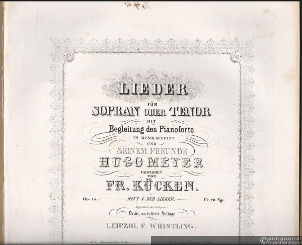  - Der Kuss (Die Grossmutter spricht), Op. 14 No. 5 (= Lieder für Sopran oder Tenor mit Begleitung des Pianoforte in Musik gesetzt und seinem Freunde Hugo Meyer gewidmet von Fr. Kücken, No. 5).
