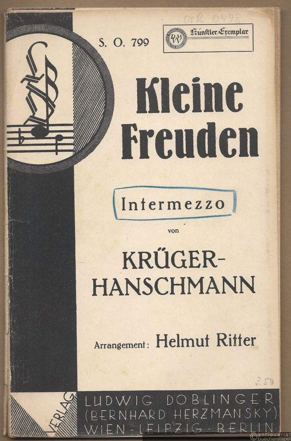  - Kleine Freuden. Intermezzo (= Salon-Orchester Nr. 799). 12 Stimmen.