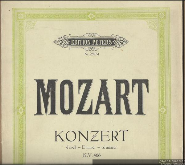  - Konzert d-Moll (KV 466) / Konzert für Klavier und Orchester (= Edition Peters, Nr. 2897d). Ausgabe für zwei Klaviere.