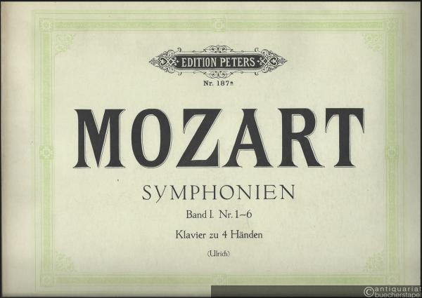  - Mozart Symphonien (1-6) Band I (= Edition Peters, Nr. 187a). Klavier zu 4 Händen.