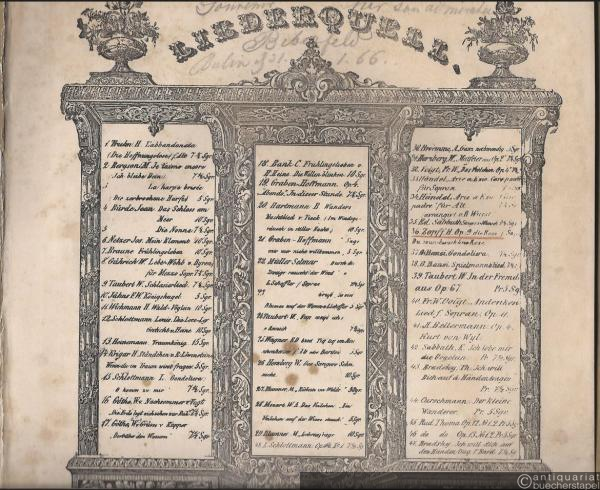  - Die Rose (Du wunderschöne Rose), f. So. componirt von Dr: Herrmann Zopff. Op. 9 (= Liederquell, 36).