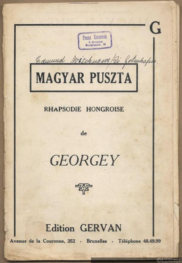  - Magyar Puszta. Rhapsodie hongroise. Salonorchester. 10 Stimmen.