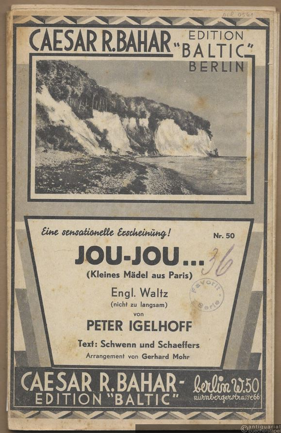  - Jou-Jou (Kleines Mädel aus Paris). Engl. Waltz (nicht zu langsam). Salonorchester. 8 Stimmen.