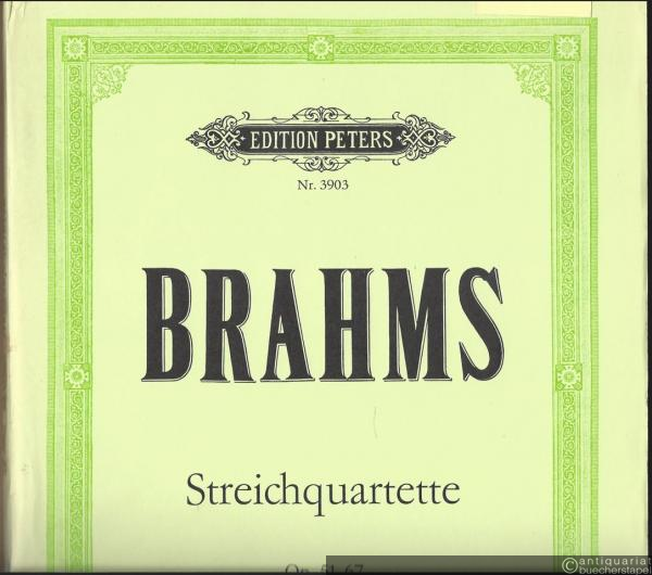 - Drei Streichquartette Op. 51 Nr. 1-2, Op. 67 (= Quartette für 2 Violinen, Viola und Violoncello. Edition Peters Nr. 3903). Stimmen.