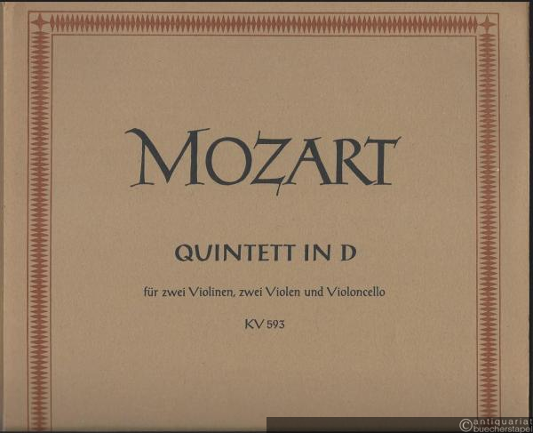  - Quintett in D für zwei Violinen, zwei Violen und Violoncello KV 593. DVfM 4706. Stimmen.