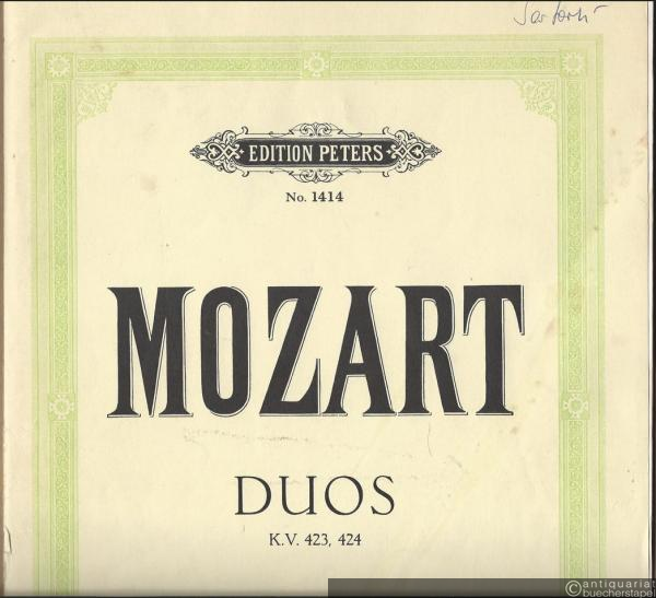  - Duos KV 423, 424. Violine und Viola (= Edition Peters, No. 1414). Stimmen.