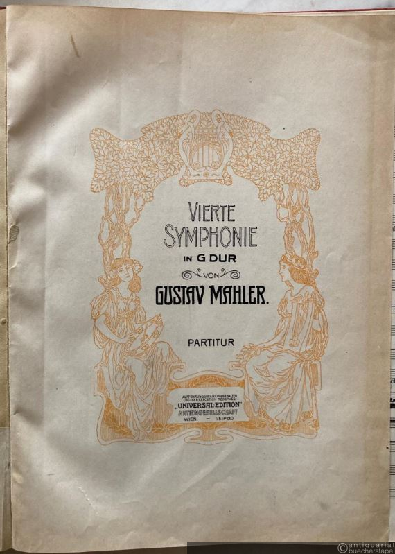 - Vierte Symphonie G Dur / Sol majeur / G major (= Universal-Edition, No. 2944). Partitur / Partitition / Score.