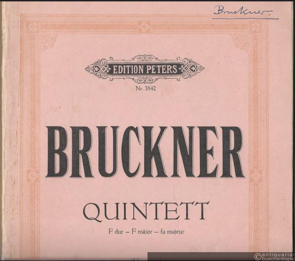  - Quintett F-Dur für 2 Violinen, 2 Violen und Violoncello (= Edition Peters, Nr. 3842). Stimmen.