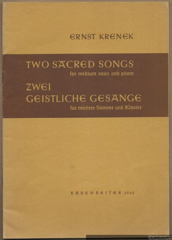  - Two sacred songs for medium voice and piano / Zwei geistliche Gesänge für mittlere Stimme und Klavier (1952) (= Bärenreiter 3862).