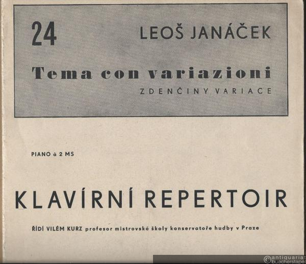  - Tema con variazioni / Zdenciny variace. Piano a 2 ms (= Klavirni repertoir, 24. Edition HM, 833).