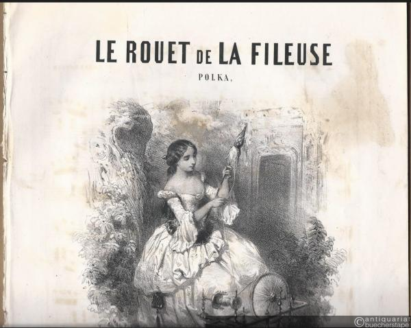  - Le rouet de la fileuse. Polka. Pour Piano par Fr. Löwenstein.
