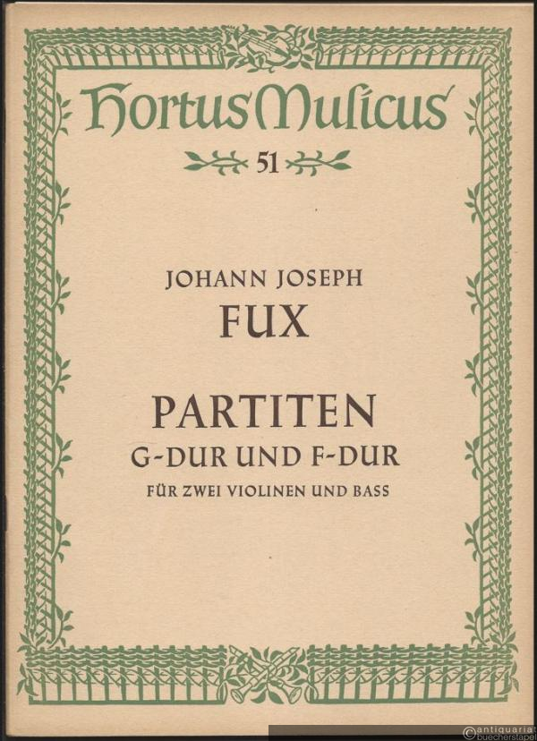  - Partiten G-Dur [KV 321] und F-Dur [KV 328] für zwei Violinen und Bass (= Hortus Musicus 51. Bärenreiter-Ausgabe, Nr. 310).