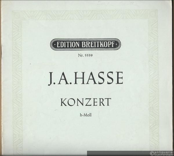  - Konzert h-Moll für Flöte, zwei Violinen, Viola und Bass (= Edition Breitkopf, Nr. 5559). Ausgabe für Flöte und Klavier.