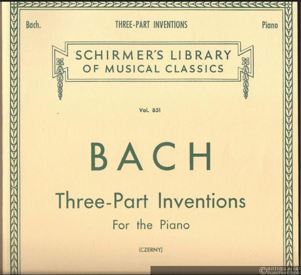  - Two- and Three-Part Inventions for the Piano (= Schirmer's Library of Musical Classics, Vol. 851).