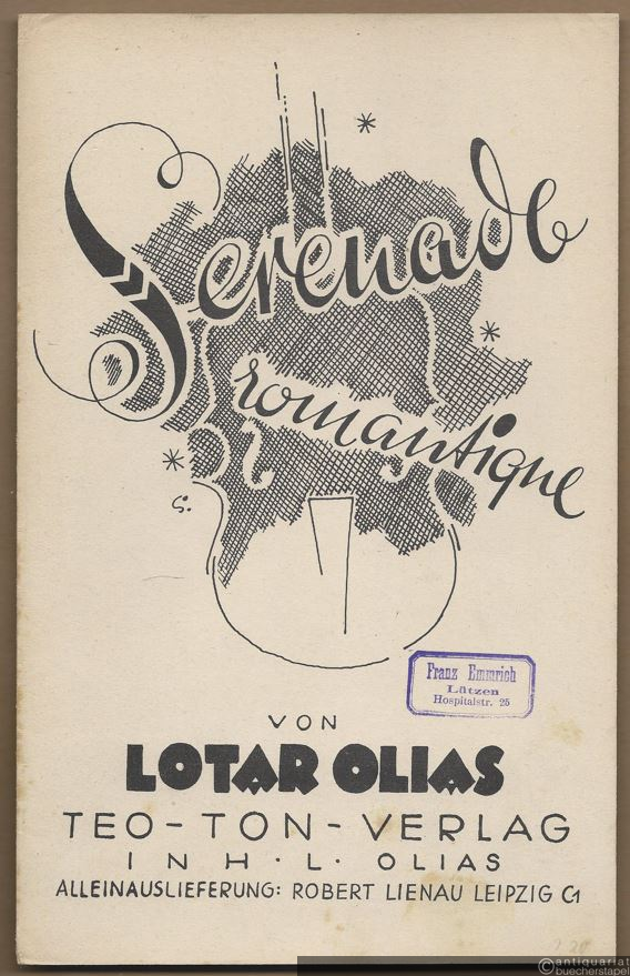  - Serenade romantique. [Salon-]Orchester. 20 Stimmen.