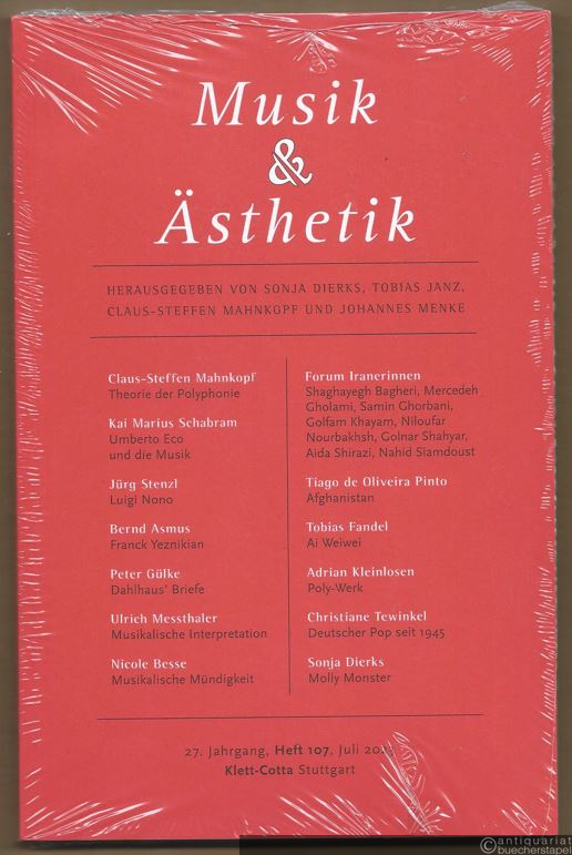  - Musik & Ästhetik. 27. Jahrgang, Heft 107, Juli 2023.