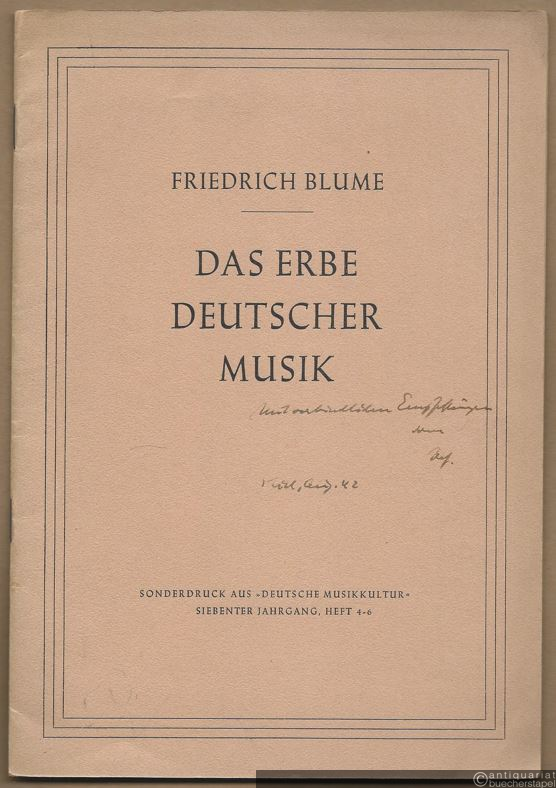  - Das Erbe Deutscher Musik. Ein Bericht.