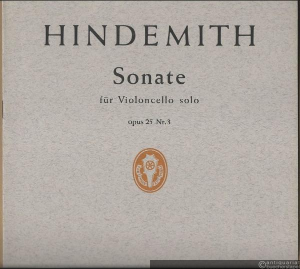  - Sonate für Violoncello solo opus 25 Nr. 3 (= Edition Schott, Nr. 1979).