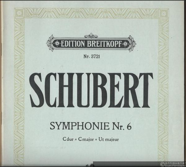  - Symphonie Nr. 6 C dur / C major / Ut majeur (= Edition Breitkopf, Nr. 3721). Piano solo.