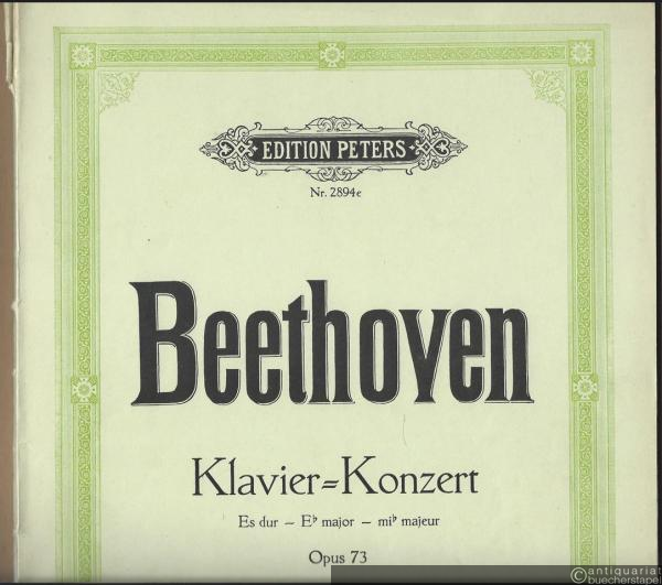  - Konzert für Klavier und Orchester Es-Dur Op. 73 (= Edition Peters, Nr. 2894e).