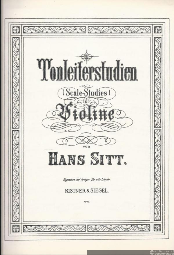  - Tonleiterstudien (Scale-Studies) für Violine.
