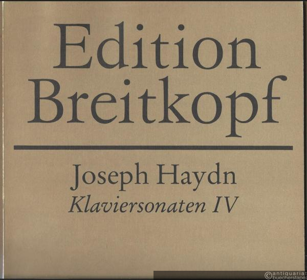  - Sämtliche Sonaten für Klavier zu zwei Händen. Band IV: Sonaten Nr. 33 - 42 (= Edition Breitkopf, Nr. 5544).