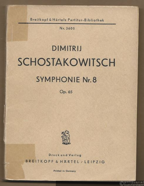  - Symphonie Nr. 8, op. 65 (= Breitkopf & Härtels Partitur-Bibliothek, Nr. 3605).