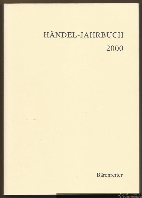  - Händel-Jahrbuch. 46. Jahrgang 2000.
