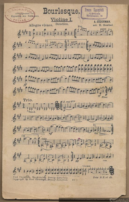  - Bourlesque. Salonorchester. 12 Stimmen.