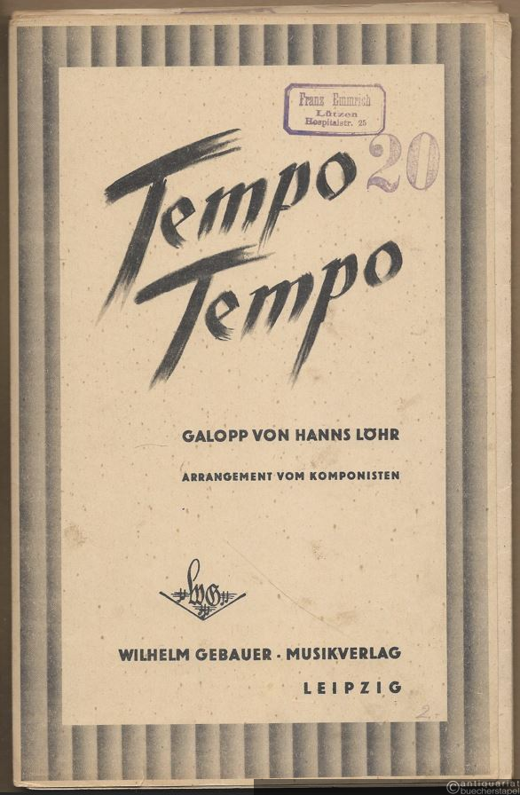  - Tempo! Tempo! Galopp. Salonorchester. 13 Stimmen.