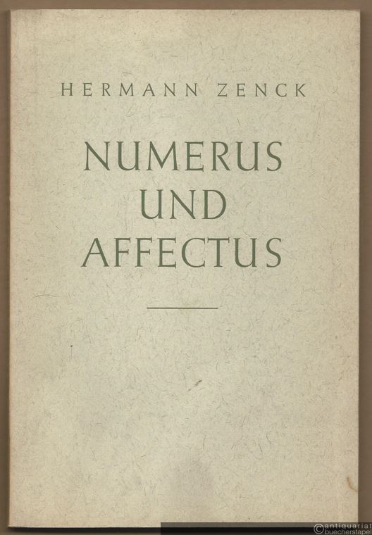  - Numerus und Affectus. Studien zur Musikgeschichte (= Musikwissenschaftliche Arbeiten, Nr. 16).