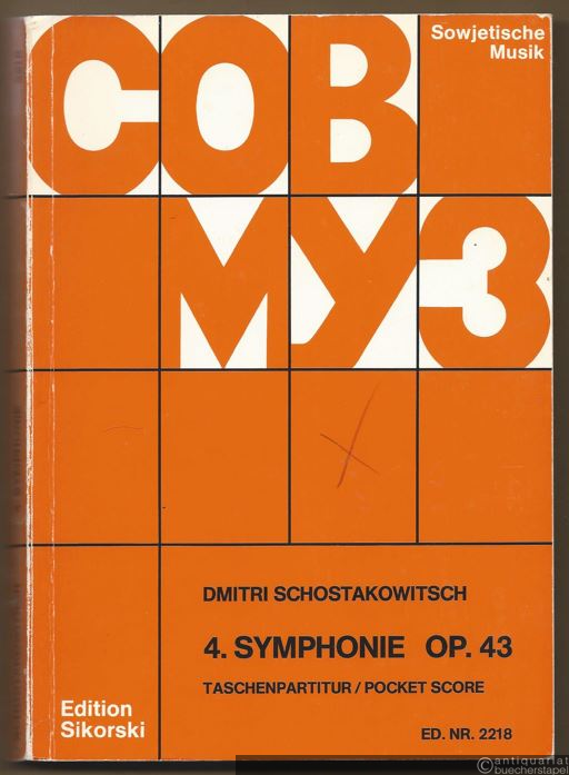  - 4. Symphonie Op. 43 (= Edition Sikorski, Nr. 2218. SOWMUZ). Taschenpartitur / Pocket score.