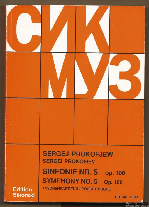  - Sinfonie Nr. 5 Op. 100 / Symphony No. 5 (= Edition Sikorski, Nr. 2330. SIKMUZ). Taschenpartitur / Pocket score.