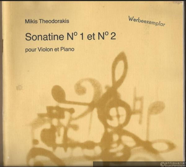  - Sonatine No. 1 et No. 2 pour violon et piano (= DVfM 8145). Partitur und Stimme.