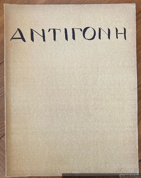  - Antigonae. Ein Trauerspiel des Sophokles von Friedrich Hölderlin (= Edition Schott, Nr. 4026). Klavierauszug.